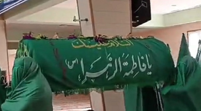 مراسم تشييع نمادين حضرت زهرا(س) در روستاي هاشم آباد برگزار مي شود